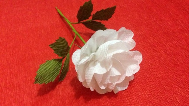 How to Make Rose Tissue Paper Flowers - Flower Making of Tissue Paper - Paper Flower Tutorial