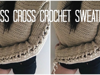 Lace Up Crochet Crop Top Sweater Tutorial