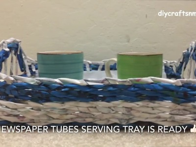 Newspaper tubes Serving Tray