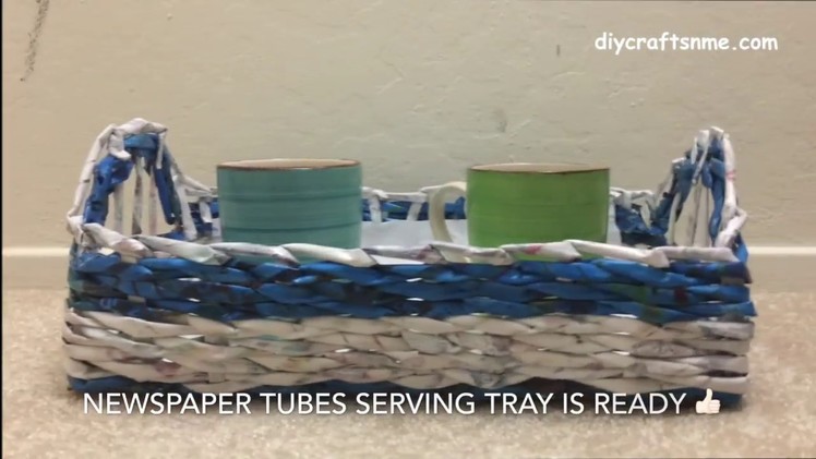 Newspaper tubes Serving Tray