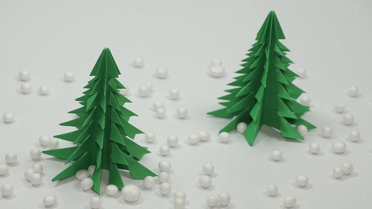 Origami Christmas Tree Craft - DIY Paper Christmas Tree Just in 5 Min.