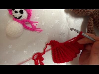 P4 Teddy bear snowman hat crochet along tutorial Miss Lambert 1842