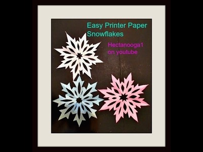 PRINTER PAPER SNOWFLAKES, diy-paper ornaments, paper stars, home dec