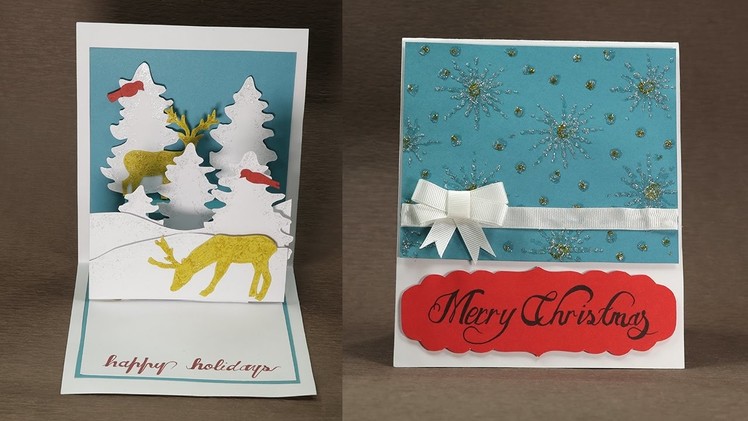 Reindeer Christmas Pop Up Cards - DIY Christmas Card Tutorial with Beautiful Reindeer