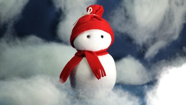 Sock Snowman Craft - Christmas Crafts DIY Tutorial