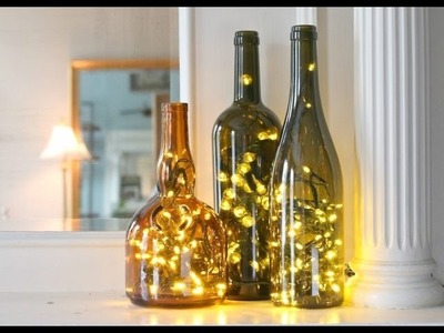 STRING LIGHTS IN BOTTLE|Recycled Arts & Crafts