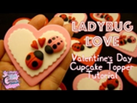 Valentine's Day "Ladybug Love" Cupcake Topper