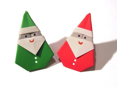 Christmas Origami Santa Claus - Easy origami - How to make an easy origami Santa Claus