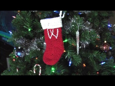 Crochet Christmas stocking stuffer, small