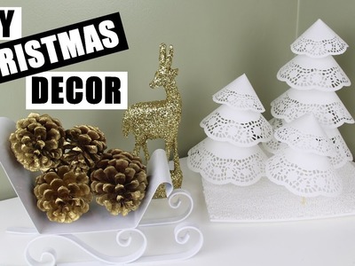 DIY Christmas Decor Ideas | How To Make Paper Doily Xmas Trees | Easy & Cute Christmas Craft Ideas