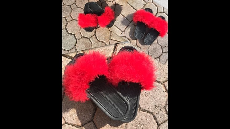 DIY Fluffy Slides - Rihanna Puma Fenty Slides Inspired
