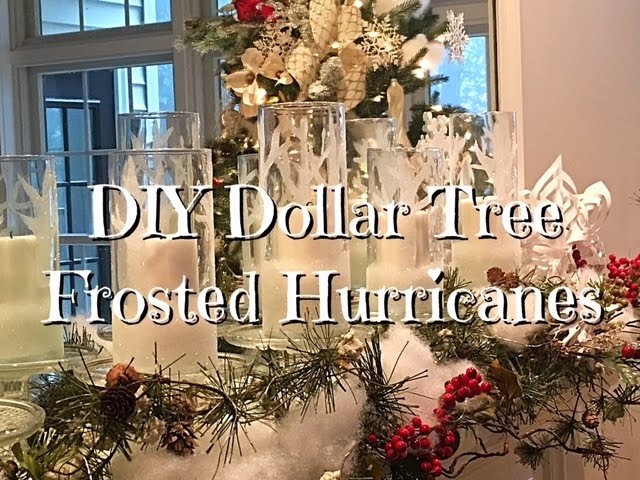 DIY Frosted Hurricanes Holiday Dollar Tree How-to