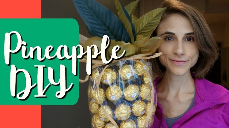 DIY: Pineapple champagne bottle hostess gift