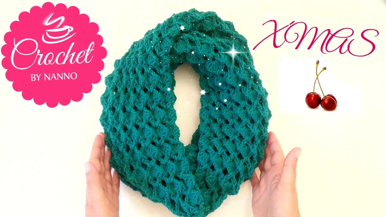 Download How to Christmas Crochet Scarf Cowl.Stitch #2 Easy for all lThe Crochet Shop xmas gift