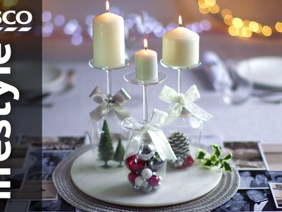 How to Create a Wine Glass Candle Holder for Christmas | Tesco Living