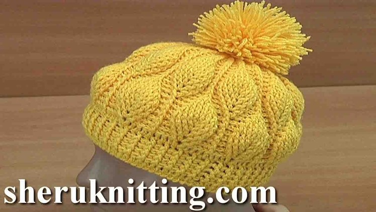 How to Crochet 3D Leaves Beanie  Hat  Tutorial 153