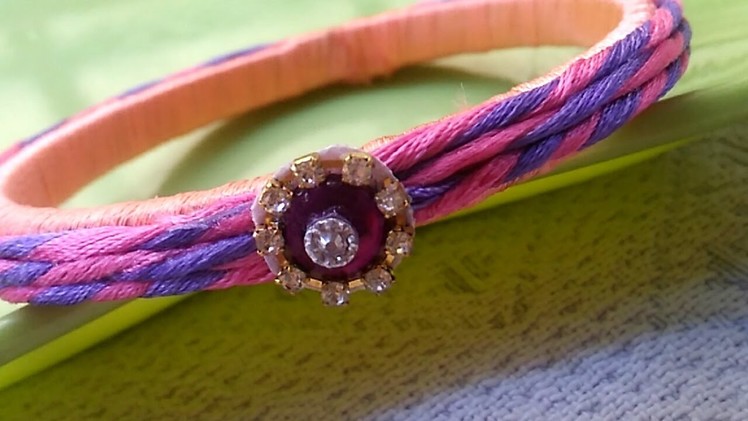 How to design a silk thread wrapped bangle