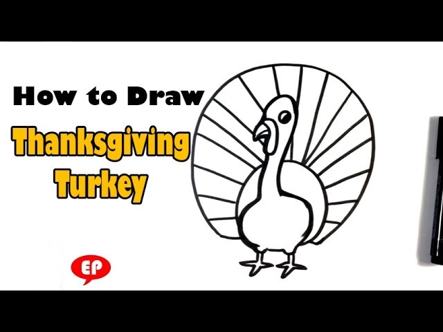 How to Draw a Thanksgiving Turkey - Easy Pictures to Draw