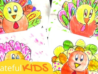 How To Draw and Paint a Turkey--Art Lesson for Kids