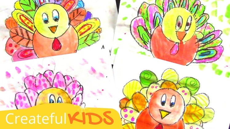 How To Draw and Paint a Turkey--Art Lesson for Kids