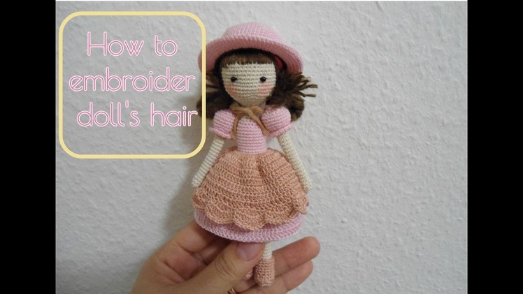 How to embroider doll's hair
