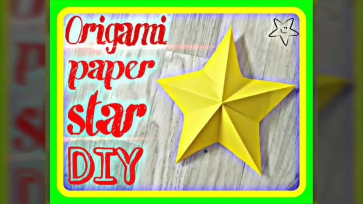 How to make a 3D origami paper stars for simple Christmas decoration ideas for kids