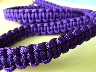 How to make a 4ft paracord cobra weave dog leash easy tutorial