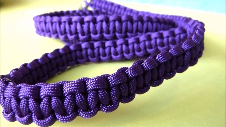 How to make a 4ft paracord cobra weave dog leash easy tutorial