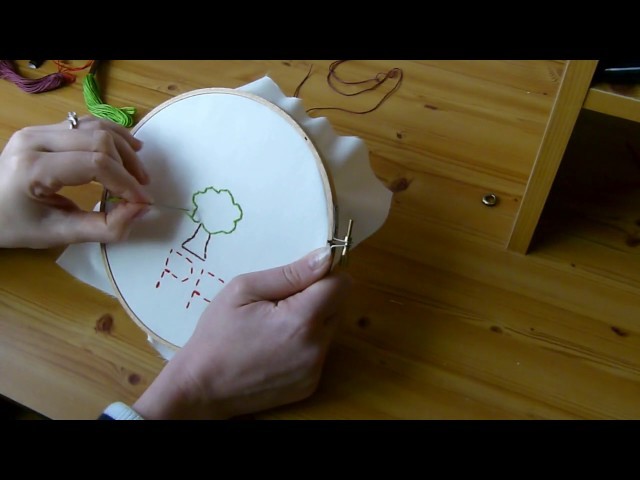 How to make a embroidered tree