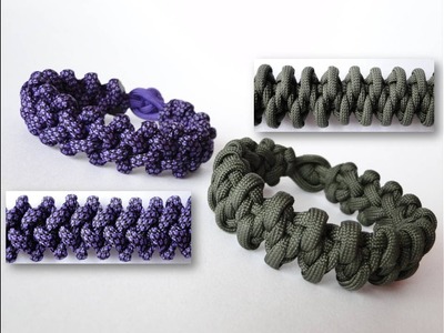 How to Make a Komodo Claw and Tooth Reversible Paracord Survival Bracelet. Diamond Knot and Loop