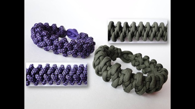 How to Make a Komodo Claw and Tooth Reversible Paracord Survival Bracelet. Diamond Knot and Loop