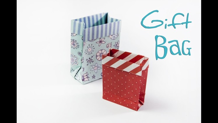 How to Make an Origami Gift Bag - DIY: Paper Mini Gift Bag