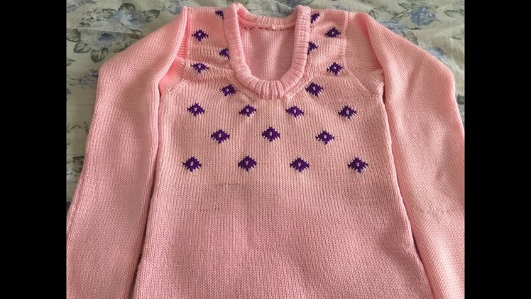 How to make intarsia knitted sweater  - for 13 year old girl