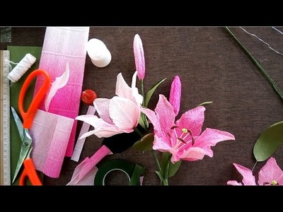 How to make lily paper flower - Hướng dẫn làm hoa ly