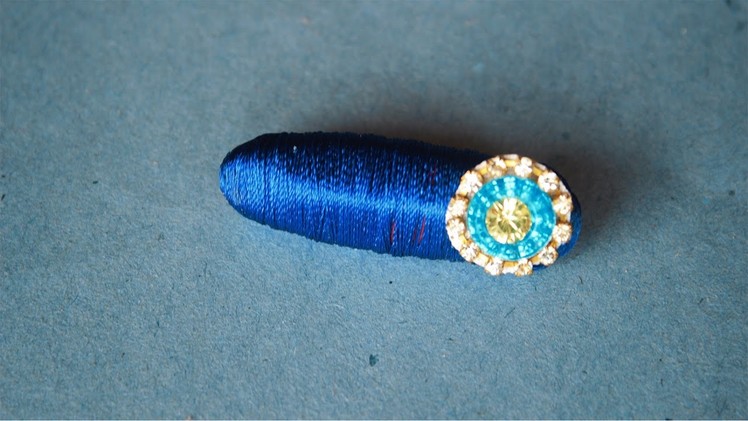 How to make Silk Thread Saree Pins at Home By Srujana Tv