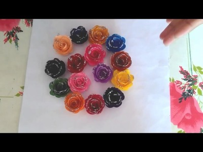 HOw TO MAKE VERY EASY QUILLING FLOWERS || BEAUTIFUL PAPER ROSE FLOWERS