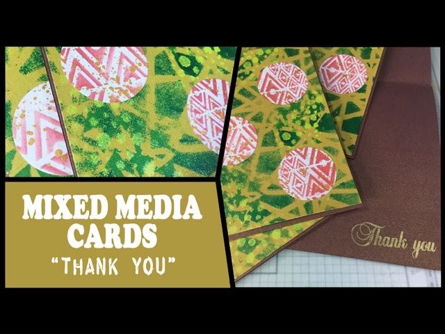 How to: Mixed Media "Thank You" cards