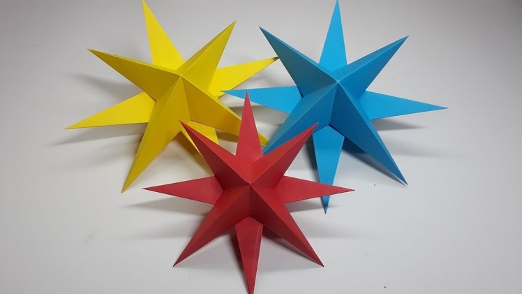 Origami Tutorial - How to fold an Easy Origami 3D Paper Stars
