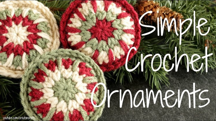 Simple Crochet Ornaments!! Crocheted Christmas Ornament Tutorial