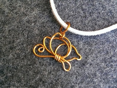 Tutorial butterfly pendant - How to make wire jewelery