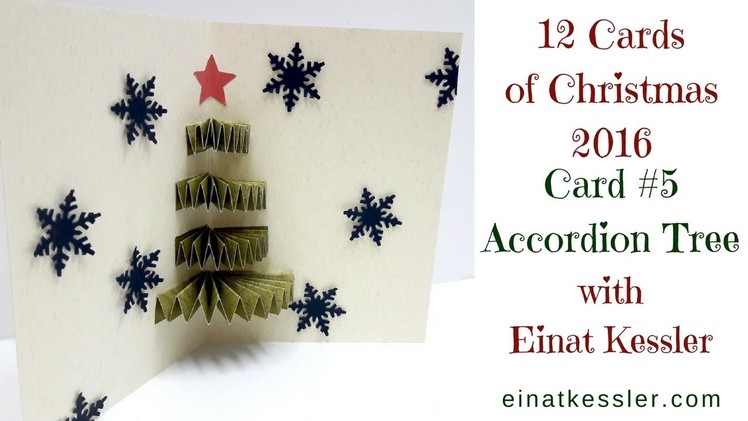 12 cards of Christmas - Accordion Tree