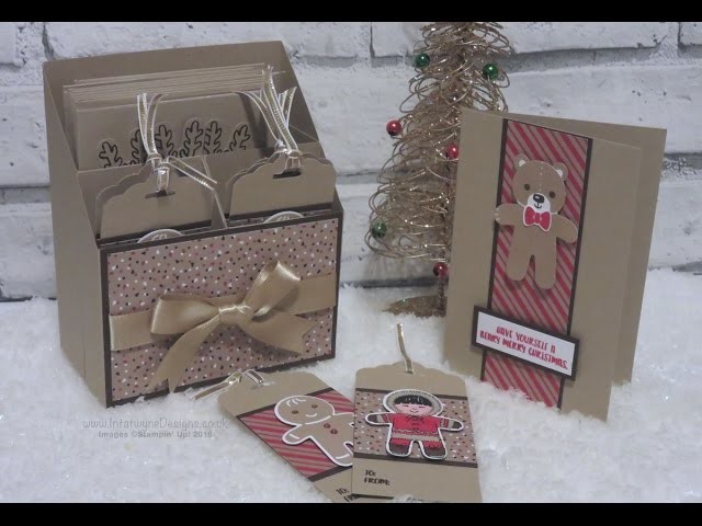 Crafty Christmas Countdown #24   Card and Tag Holder using Candy Cane Lane DSP