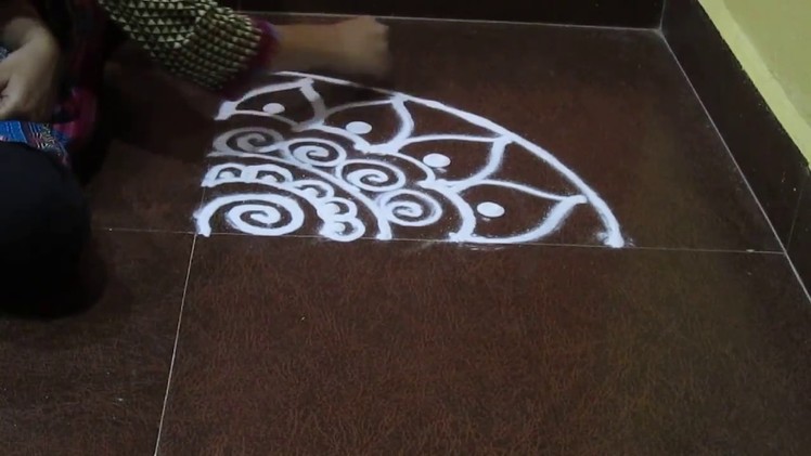 Diwali special  Rangoli design with flower
