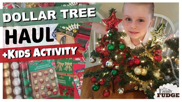 DOLLAR TREE Christmas HAUL + FUN KIDS ACTIVITY!