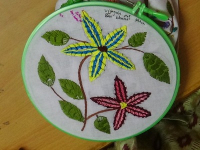 Hand Embroidery Designs # 143 - Bar blanket stitch design