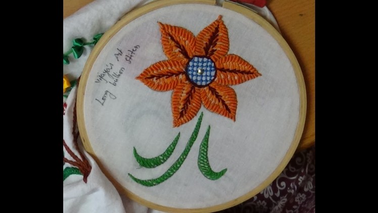 Hand Embroidery Designs # 174 - Long bullion stitch design