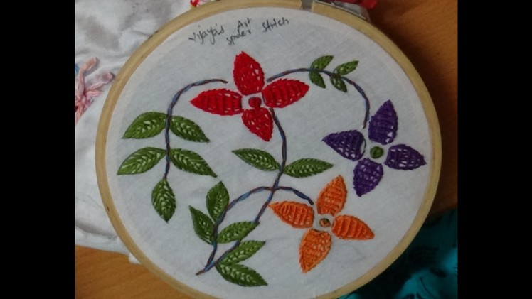 Hand Embroidery Designs # 181 - Spider stitch designs