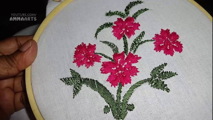 Hand Embroidery Lazy daisy  Stitch: embroidery Designs  by Amma Arts