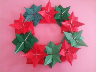 Origami flower bell Christmas -making flower for Christmas-make grown flower