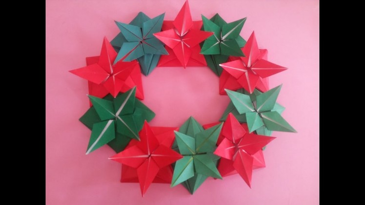 Origami flower bell Christmas -making flower for Christmas-make grown flower